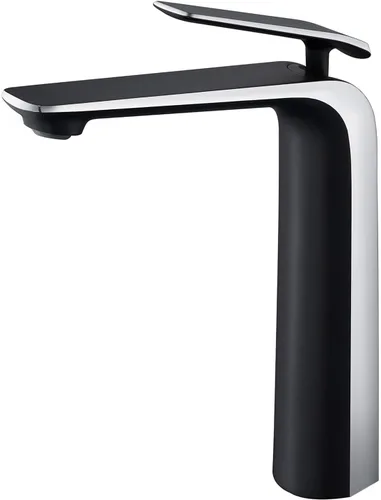 Vista 9 de TOCALOCA Grifos Altos de Baño Oro Cepillado, Grifo de Palanca de Una Sola Manija con Un Orificio para Lavabo de Vasija, Grifo de Lavabo de Latón