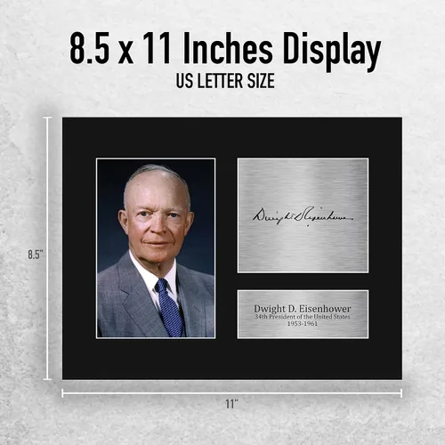 Vista 2 de HWC Trading El presidente de los Estados Unidos, Dwight D. Eisenhower, autógrafo, reproducción firmada por la USL, pantalla impresa de fotos