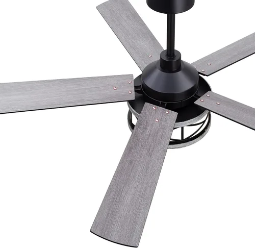 Vista 9 de Ventiladores de techo de 52 pulgadas con luces, ventilador de techo rústico de granja y control remoto, motor reversible de 6 velocidades