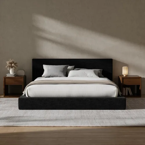 Vista 16 de RECCI Cloud - Base de cama Queen tapizada con cabecero, plataforma acolchada de espuma de 5 pulgadas, sin somier, fácil montaje (crema)