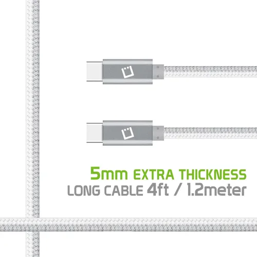 Vista 5 de Cable de carga rápida dual USB-C/PD de 60 W compatible con Nothing Ear 1 Plus 5Gbps transferencia de datos para entrega de energía de alta capacidad