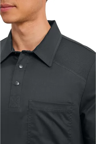 Vista 2 de Cherokee Scrubs for Men Polo Nursing Scrub Top with Chest Pocket, Breathable Mesh, Ultra Soft 2-Way Stretch Fabric WW615