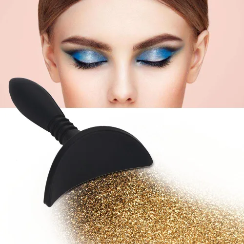 Vista 6 de Aplicador de silicona para sombra de ojos, herramienta de sombra de ojos flexible reutilizable para ahumar y maquillaje, plantilla de maquillaje