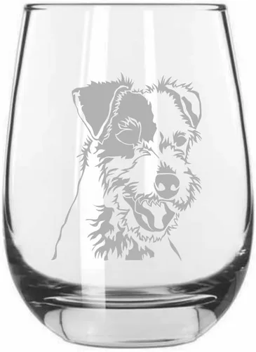 Vista 59 de Shar Pei (chino) - Vaso de vino sin tallo grabado para perro, 15.25 onzas