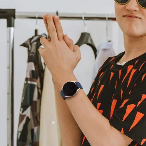 Vista 5 de Meliya Correa para Amazfit Bip 5 bandas para mujeres, hombres, mujeres y hombres, correa deportiva ajustable de silicona suave de 0.866 pulgadas
