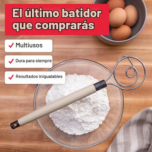 Vista 7 de Brod & Taylor Batidor de masa - Herramienta de mezcla resistente apta para lavavajillas