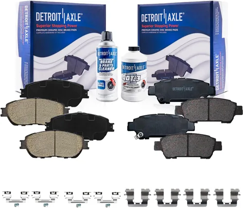 Vista 67 de Detroit Axle - Pastillas de Freno Delantero Izquierdo Reemplazo de Pinza de Disco para Dodge Ram 1500 Dakota Mitsubishi Raider - Juego de 3 piezas