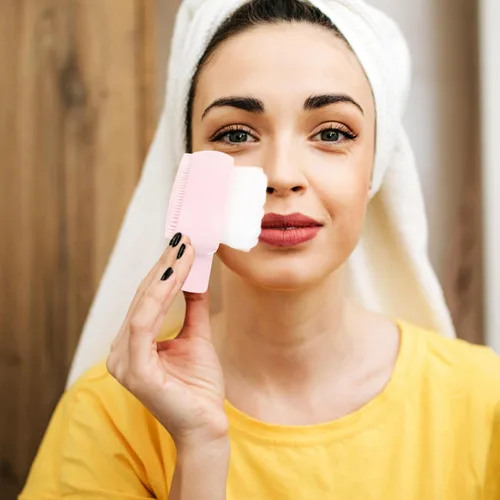 Vista 8 de Beaupretty Cepillo de limpieza facial de silicona de doble cara Cepillo limpiador facial Cepillo de lavado facial Cepillo de limpieza facial Cepillo