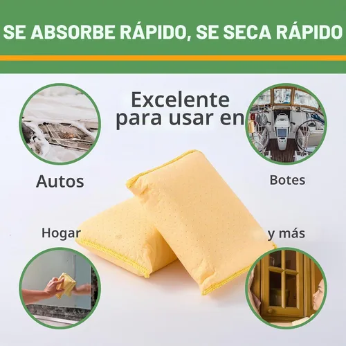 Vista 4 de Evelots Rebeco limpiador de parabrisas de automóvil, paquete de 2, esponja antiempañador de vidrio de ventana, color amarillo