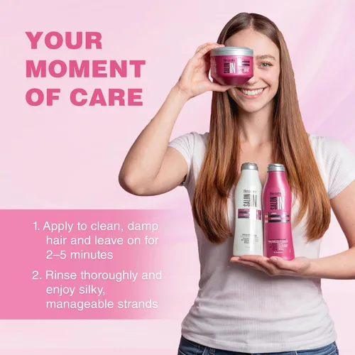 Vista 4 de Salon In de Recamier Máscara de tratamiento profundo Liss Control Cuidado del cabello con control de encrespamiento 10.58 oz / 300 g