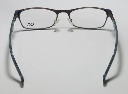 Vista 5 de Ogi 3065 - Bisagras flexibles con forma de borde completo estilo segmento gafas de moda 52-17-135 gris verdoso y azul