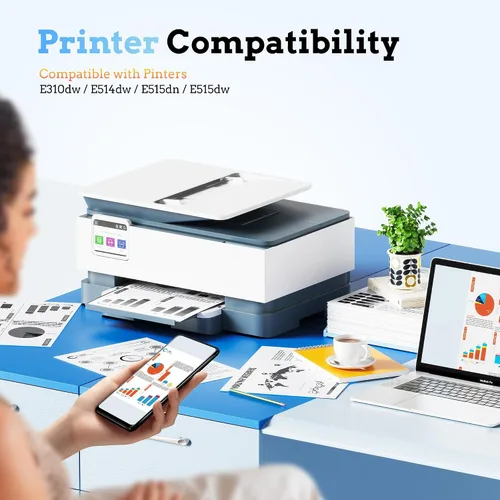 Vista 2 de LxTek Cartucho de tóner de repuesto compatible para Dell E310 E310dw E514 E515 P7RMX PVTHG 593-BBKD compatible con impresoras Dell Wireless E310DW