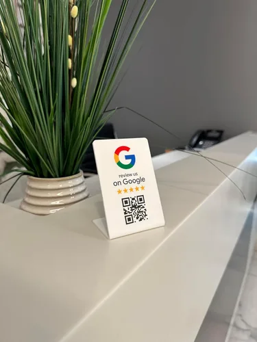Vista 7 de Soporte de revisión de Google - NFC y código QR, fácil configuración, para todas las empresas (paquete de 1)