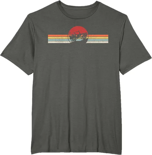Vista 8 de Camiseta retro vintage Off Road 4X4 Negro