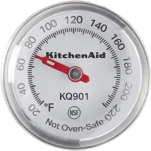 Vista 2 de KitchenAid KQ901 Termómetro de comida de lectura instantánea para cocina o parrilla, rango de temperatura: 20F a 220F, dial de 1 pulgada, negro