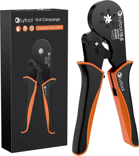 Vista 9 de Lytool Kit de Herramienta de Engarzado de Férulas, Engarzadora de Trinquete Hexagonal para 28-5 AWG, Férulas de Cable Aisladas, Engarzadora