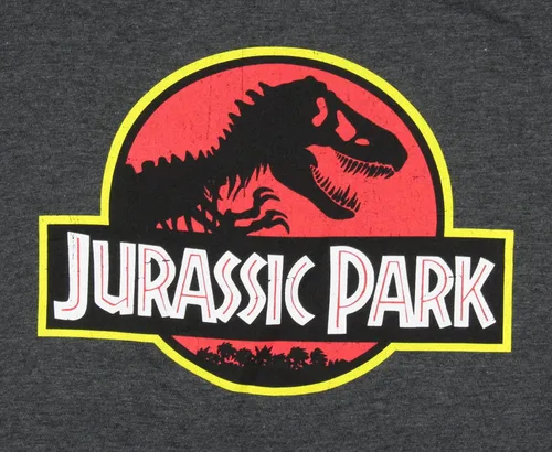 Vista 2 de Jurassic Park - Camiseta con estampado gráfico icónico de círculo para hombre
