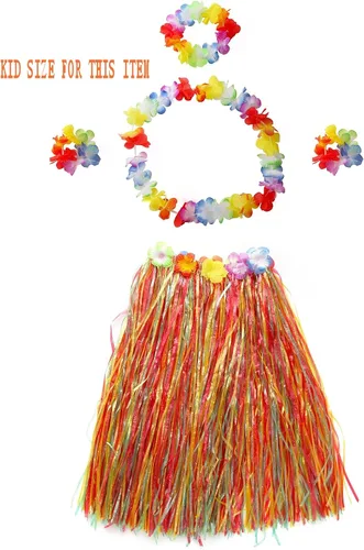 Vista 2 de CISMARK Falda elástica hawaiana, bailarina de Hula.