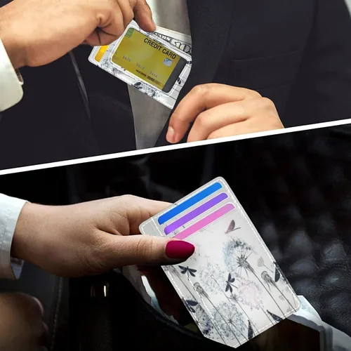 Vista 6 de susiyo Slim Minimalist Wallets Rfid Blocking Card Wallets PU Leather Front Pocket Wallets for Men and Women