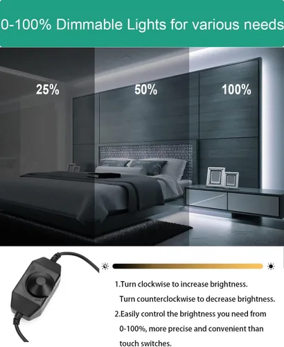 Vista 2 de Luces de cuerda LED de neón de 32.8 pies, 6000 K, color blanco, regulable, luces LED de cuerda 24 V, flexible, cortable, IP67, impermeable