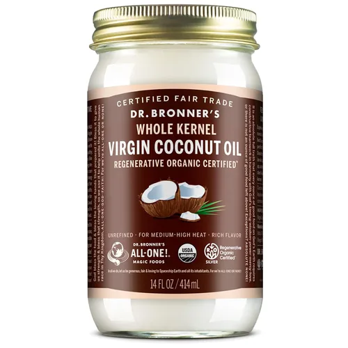 Vista 8 de Aceite de coco virgen recién prensado de comercio justo y orgánico Dr. Bronner 's