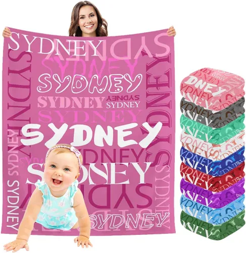Vista 14 de InterestPrint Manta de bebé personalizada con nombre, lindo muñeco de nieve negro, manta personalizada con nombre para niños, niñas, niños, manta