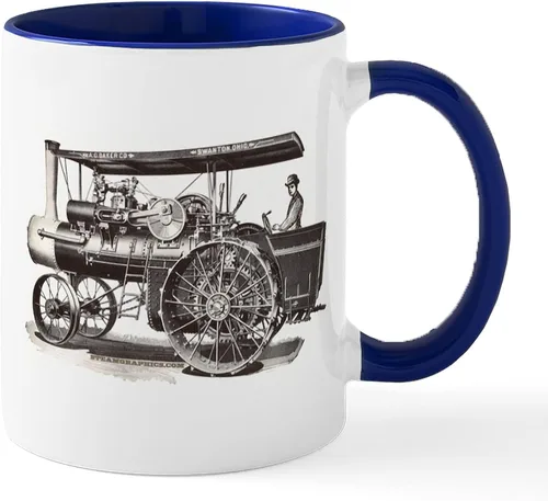 Vista 9 de CafePress Baker Steam Tractor Mug Taza de café de cerámica de 11 oz (11.0 fl oz)