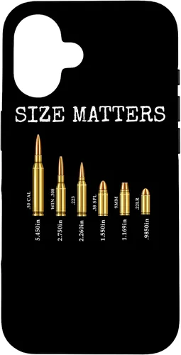Vista 32 de Ammo & Gun Lover Shirt, Size Matters, Bullets & Caliber Case for iPhone 17