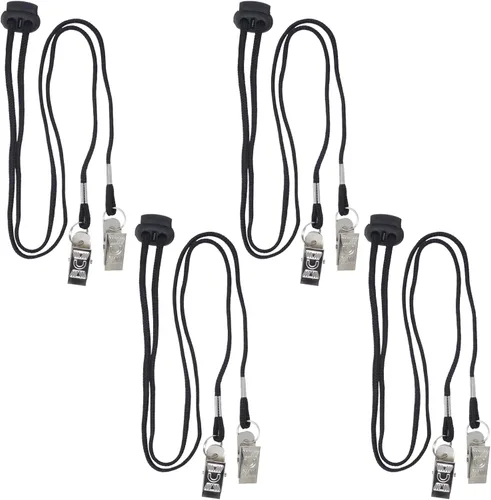 Vista 8 de UPSTORE Paquete de 4 correas ajustables para el cuello con clip de servilleta para ancianos, adultos, bebés