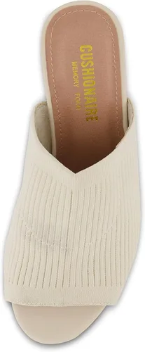 Vista 5 de CUSHIONAIRE Sandalias de tacón de punto Nima para mujer + espuma viscoelástica, anchos disponibles