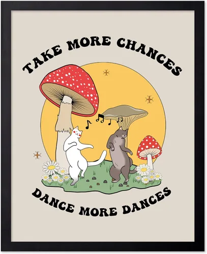 Vista 73 de Poster Master Dance More Dances Poster - Retro Dancing Cats Print - Groovy Cat Art - Preppy & Trendy Design - Positive Quotes Artwork - Dance Decor
