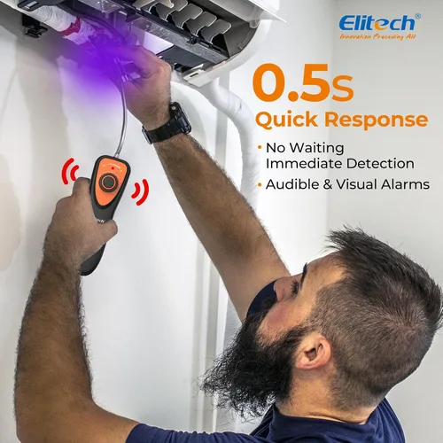 Vista 3 de Elitech Detector de fugas de refrigerante, CLD-100 Detector de fugas de freón Detector de fugas de refrigerante HVAC para automóvil Detector