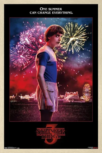 Vista 7 de Trends International Netflix Stranger Things: Season 3 - Póster de pared de Will Wall, 14.725 x 22.375 pulgadas, versión enmarcada de madera