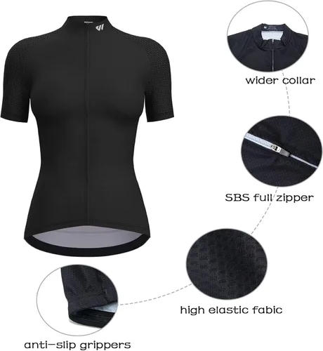 Vista 4 de Lo.gas Cycling Jersey WomenShort SleeveBike Bicycle Biking Shirts for Women
