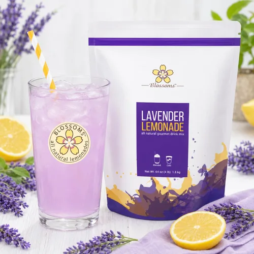 Vista 4 de Mezcla de bebida de limonada de lavanda - Bolsa de 4 libras