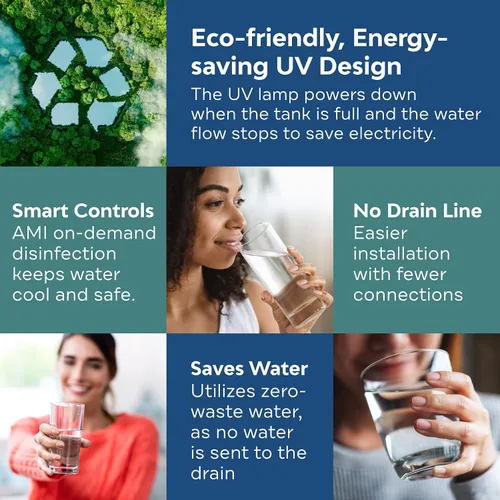 Vista 7 de AMI Sola Purificador de agua UV puro bajo el mostrador, filtro de agua para fregadero con UV y UF