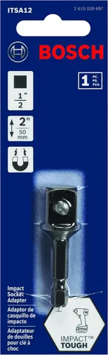 Vista 2 de BOSCH ITSA12 - Adaptador de enchufe resistente de impacto de 1/2 pulgada (1 pieza)