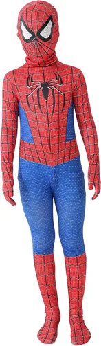 Vista 2 de CaoKaien Traje de superhéroe para Halloween disfraz de elastano disfraz de cosplay azul talla XL