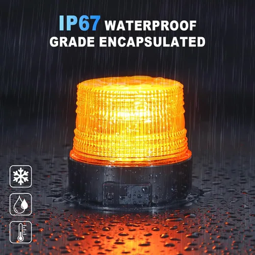 Vista 6 de AnTom Luz magnética inalámbrica de baliza, recargable de advertencia intermitente de emergencia, luces estroboscópicas que funcionan