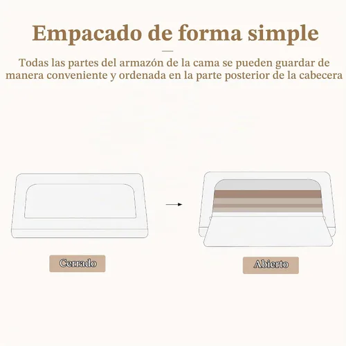 Vista 8 de CXVX Marco de cama de tamaño matrimonial con estructura de plataforma y cabecera tapizada, diseño con botones, listones de madera resistentes,