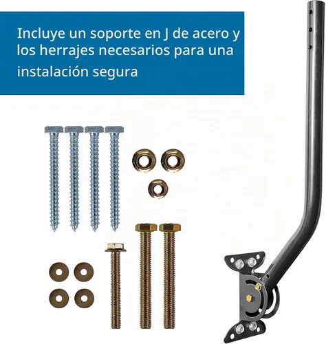 Vista 4 de Philips - Soporte universal para antena de TV ajustable, montaje en J de acero para exteriores
