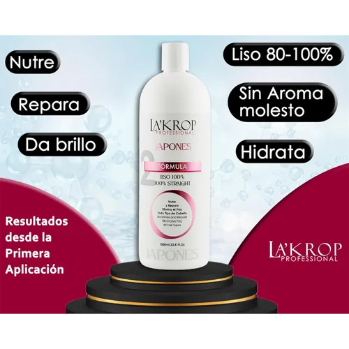 Vista 4 de LA ' KROP - Tratamiento de alisado de queratina japonesa - Liso Japones - Queratina permanente para cabello liso