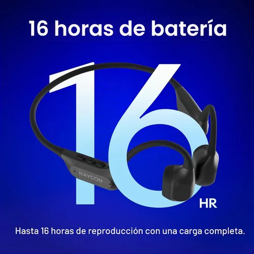 Vista 7 de Raycon Auriculares de conducción ósea todos los días, 2ª generación, color Negro
