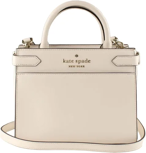 Vista 2 de Kate Spade New York Staci - Bolso pequeño de piel Saffiano en pergamino Pergamino