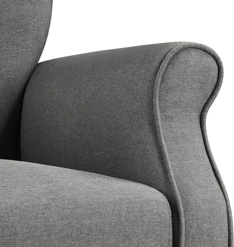 Vista 8 de Yaheetech Sillón Moderno, Silla de Acento de Mediados de Siglo con Patas de Madera Resistentes y Respaldo Alto para Espacios Pequeños, Silla de Club