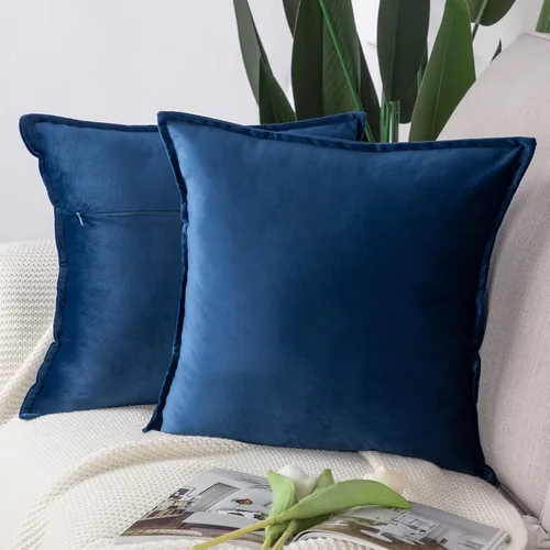 Vista 30 de MADIZZ Juego de 2 fundas de almohada decorativas de terciopelo súper suave con borlas, estilo de lujo, funda de almohada para sofá y dormitorio