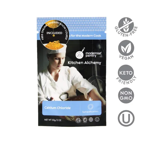 Vista 2 de Cloruro de calcio puro sin OMG vegano OU Kosher certificado - 50g/2oz