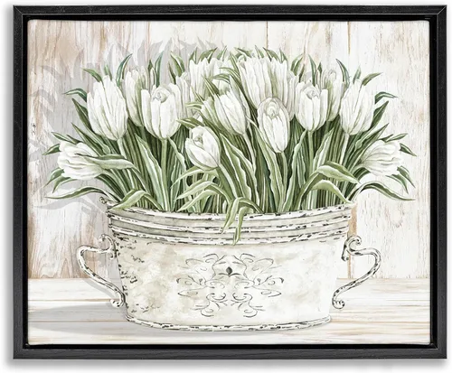 Vista 24 de Birds Floral Meadow Blossoms, 16 x 20 Inch Canvas in Floater Frame Stupell Industries · By Nan · Ready to hang once unboxed · Made in USA