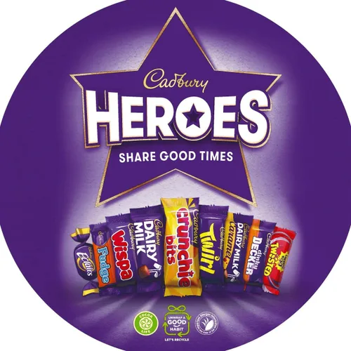 Vista 3 de Cadbury Heroes - Tina de chocolate (19.40 oz)