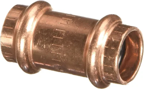 Vista 2 de Viega 78047 ProPress Acoplamiento de cobre sin plomo con tope 1/2 pulgada P x P, paquete de 10